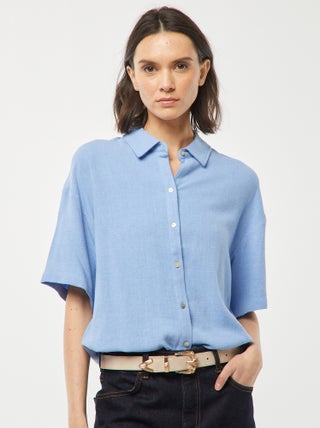 Blusa oversize de lino