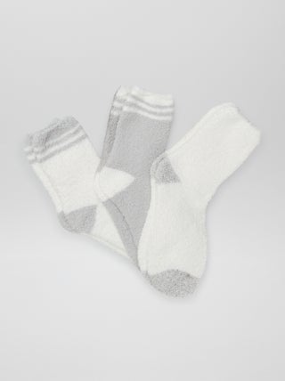 Calcetines bicolores de felpa - pack de 3