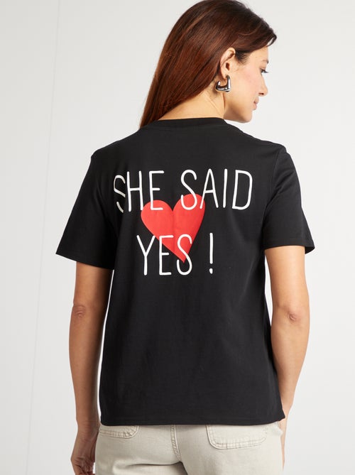 Camiseta con mensaje despedida de soltera - Kiabi