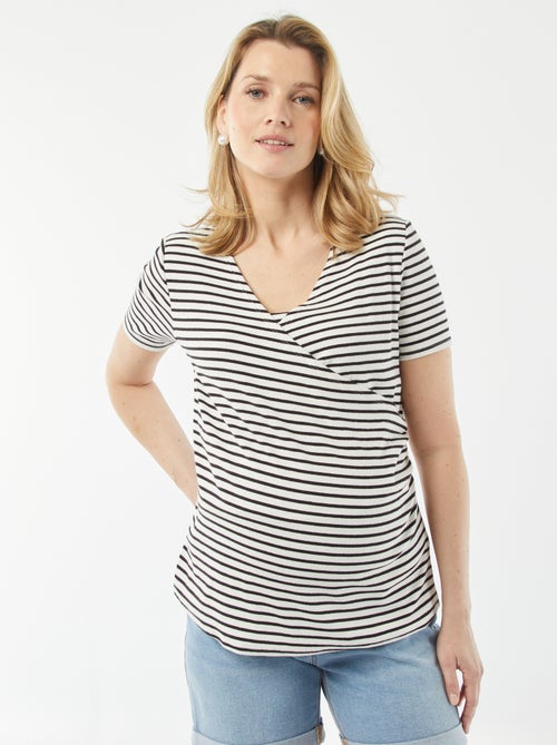 Camiseta cruzada de lactancia - Kiabi