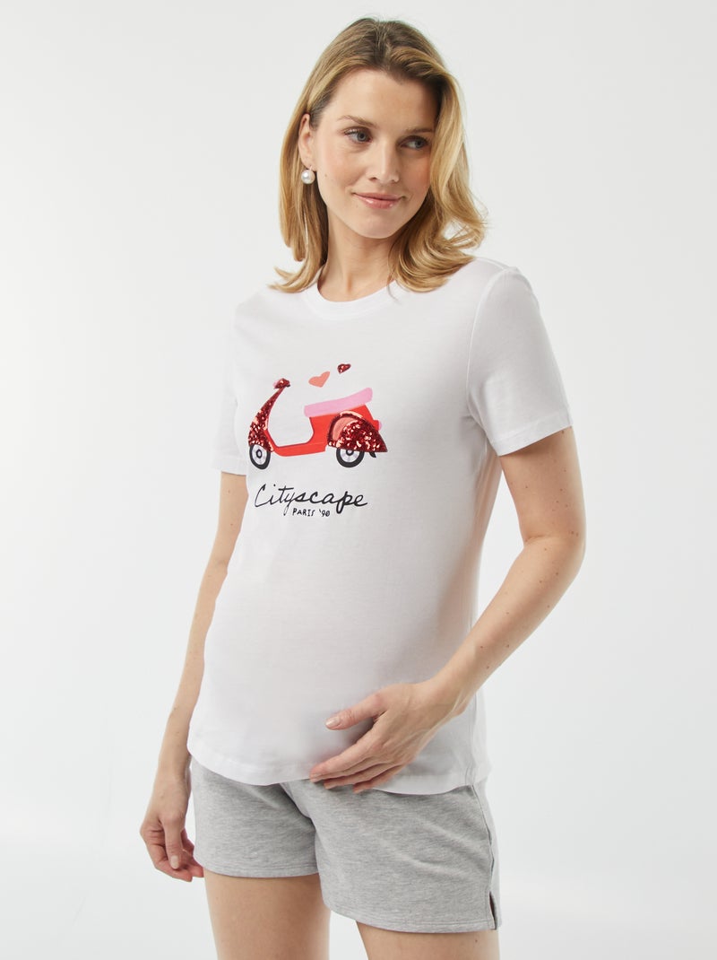 Camiseta de fantasía 'Only maternity' BLANCO - Kiabi