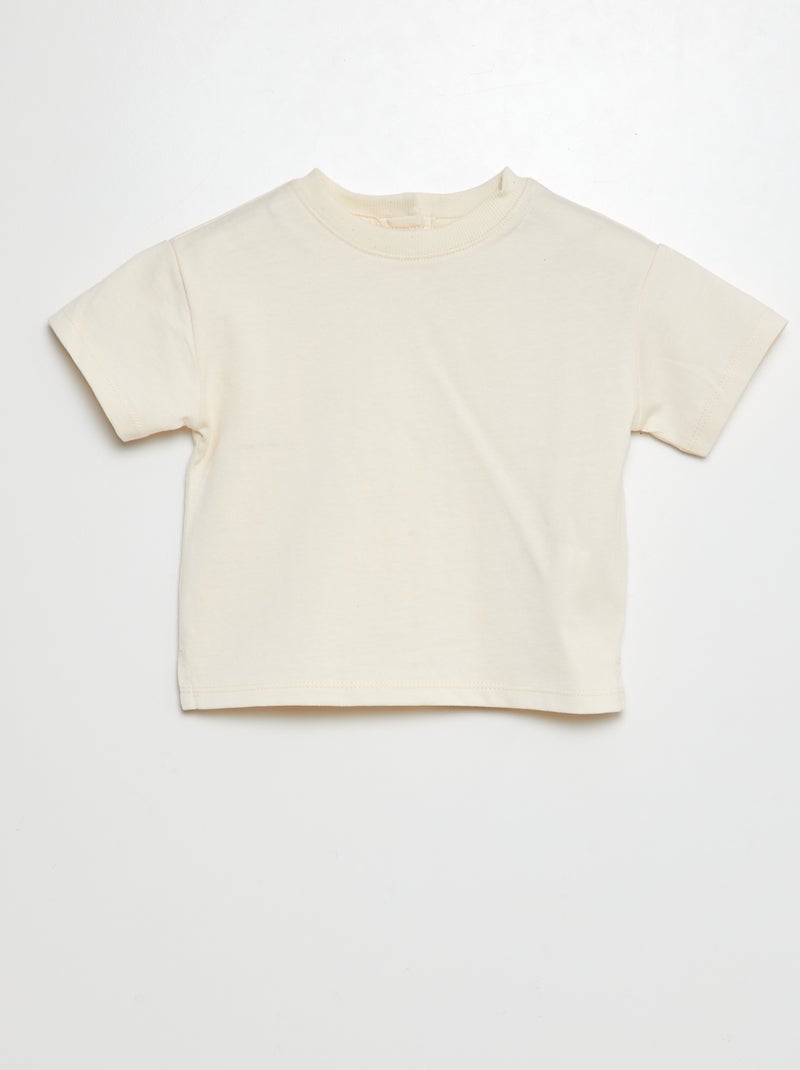 Camiseta de manga corta - Tough Cotton¿ BLANCO - Kiabi