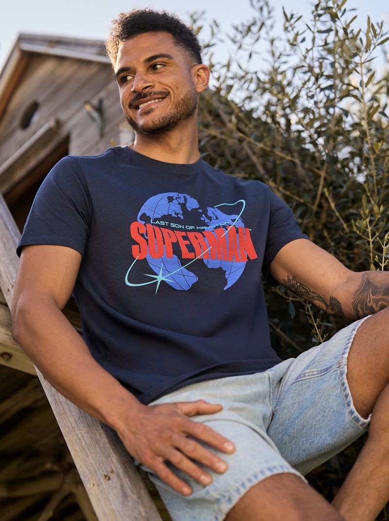 Camiseta de manga corta 'Superman' 'DC Comics' NEGRO - Kiabi