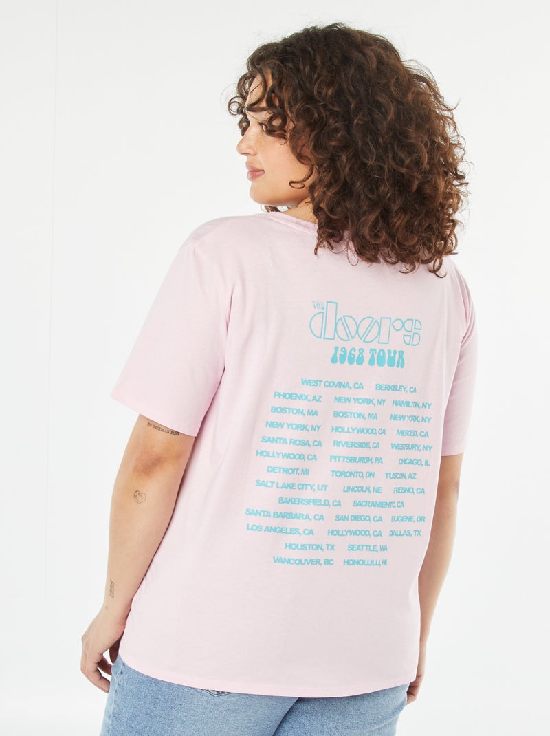 Camiseta de manga corta 'The Doors' ROSA - Kiabi