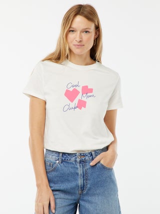 Camiseta estampada de manga corta 'Día de la Madre'
