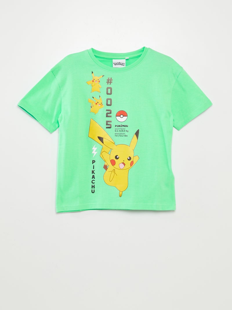 Camiseta 'Pikachu' 'Pokémon' VERDE - Kiabi