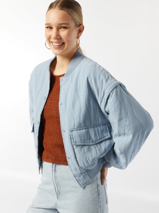 Chaqueta acolchada 2 en 1 con mangas extraíbles