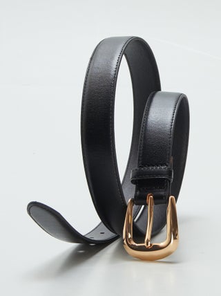 Cinturón básico de piel