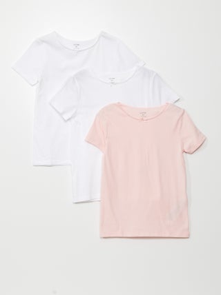 Juego de 3 camisetas lisas