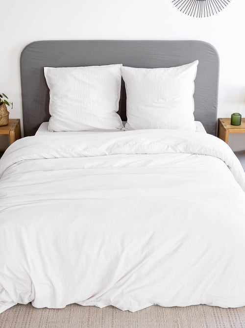 Juego de cama liso ultrasuave - Doble - Kiabi