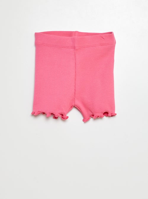 Legging corto de canalé - Kiabi