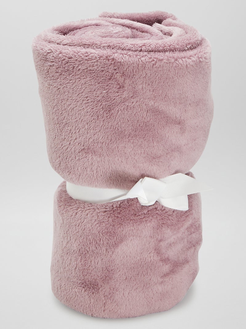 Manta lisa en tejido polar PURPURA - Kiabi