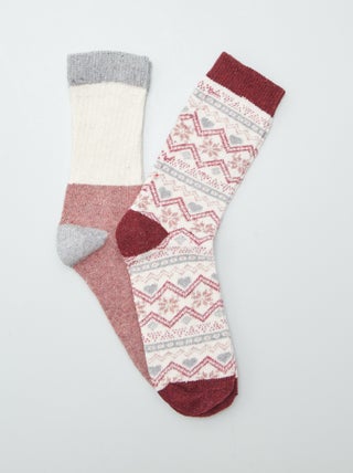 Pack de 2 pares de calcetines de mezcla de lana