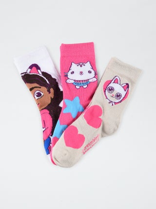 Pack de 3 calcetines 'La casa de muñecas de Gabby'