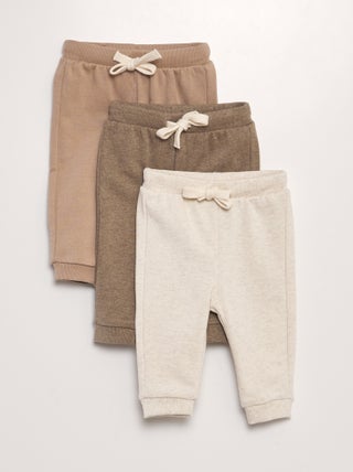 Pack de 3 pantalones de jogging lisos