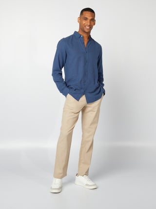 Pantalón chino de mezcla de lino