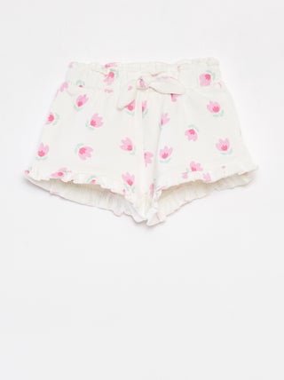 Pantalón corto de chándal ligero estampado