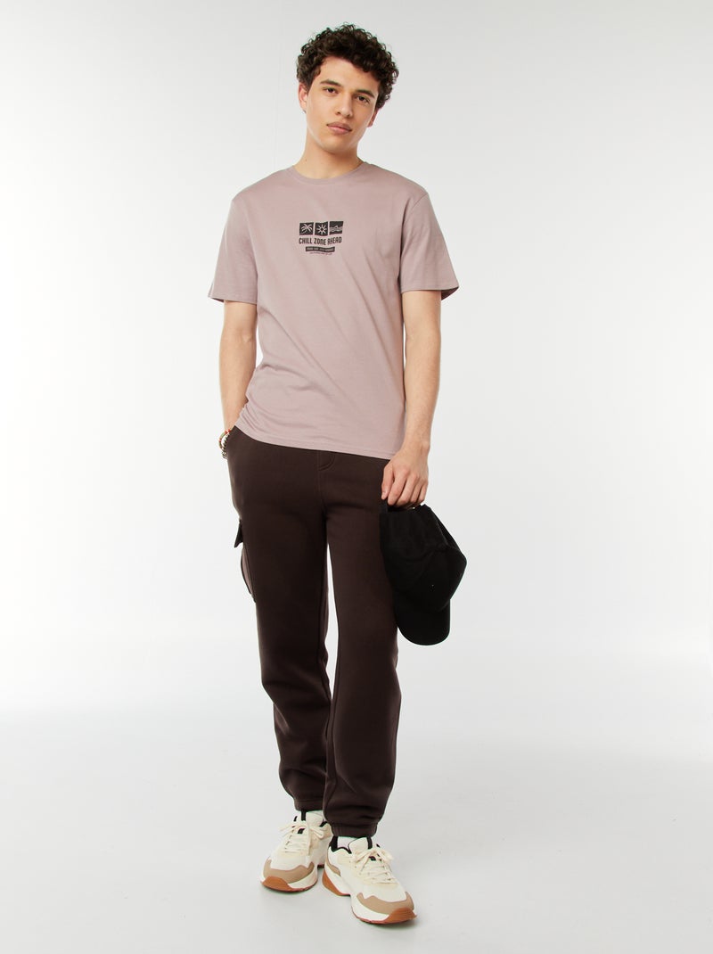 Pantalón de chándal multibolsillos Marron - Kiabi