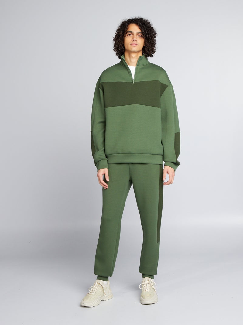 Pantalón de jogging bicolor VERDE - Kiabi