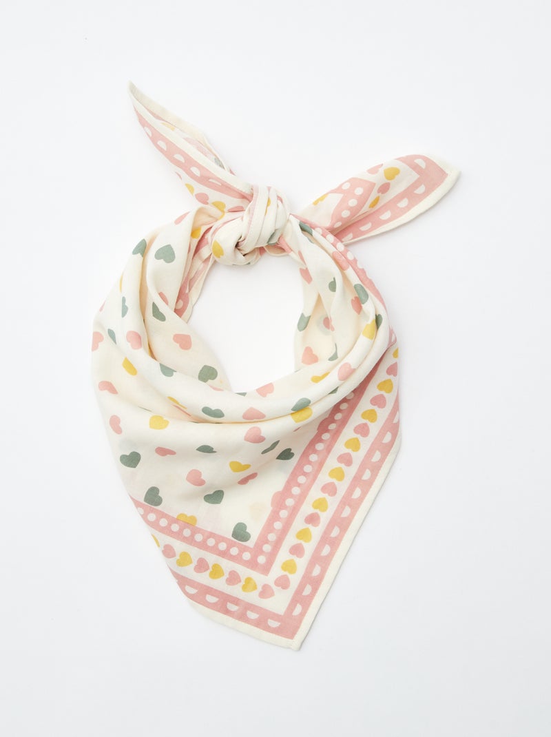 Pañuelo cuadrado con estampado BEIGE - Kiabi