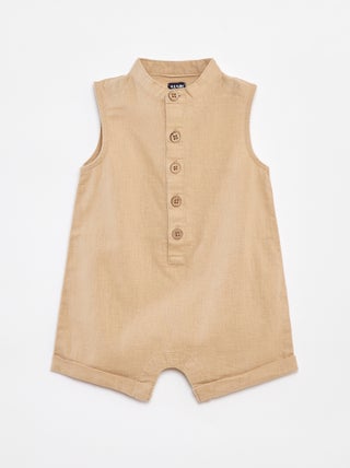 Pelele corto con cuello mao