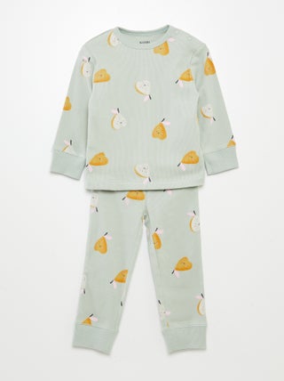 Pijama estampado de punto - 2 piezas