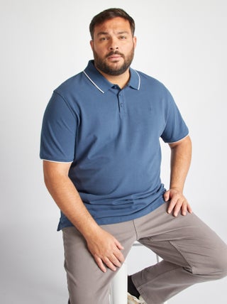 Polo de algodón a contraste