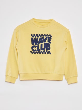 Sudadera de chándal con inscripción de rizo