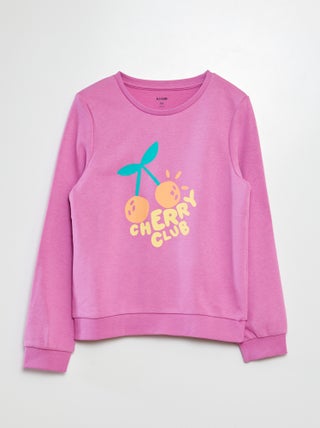 Sudadera de manga larga y cuello redondo con estampado