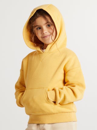 Sudadera lisa con capucha