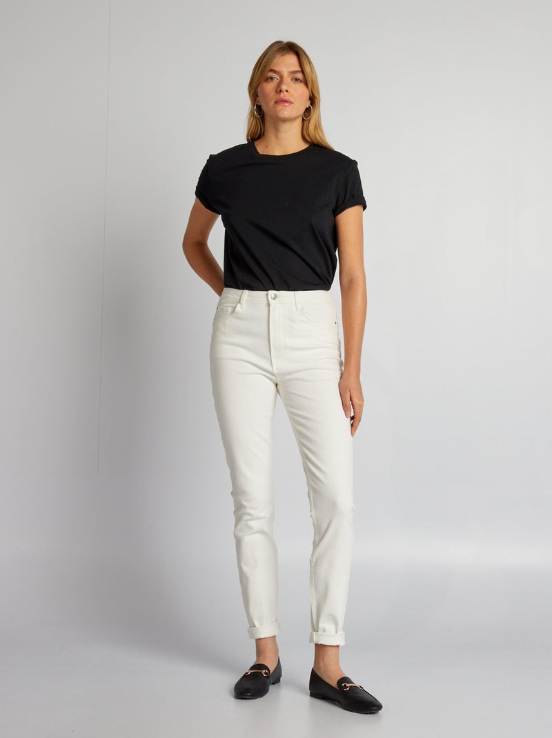 Vaquero skinny de tiro alto - L30 BLANCO - Kiabi