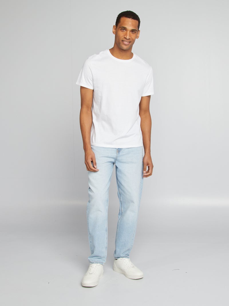 Vaquero tapered slim ahusado 5 bolsillos AZUL - Kiabi