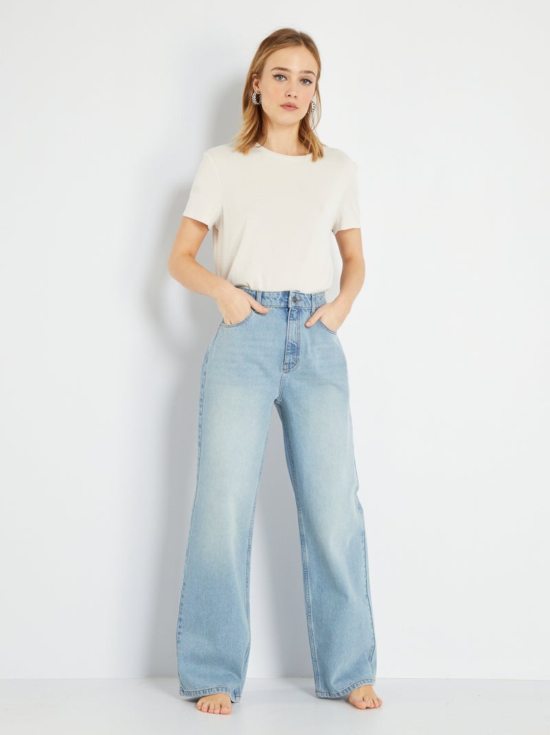 Vaquero wide leg - 30 L Azul - Kiabi