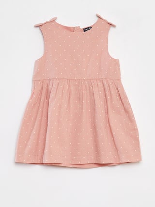 Vestido sin mangas de gasa de algodón