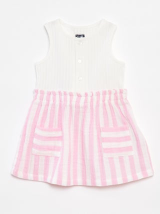Vestido sin mangas de rayas