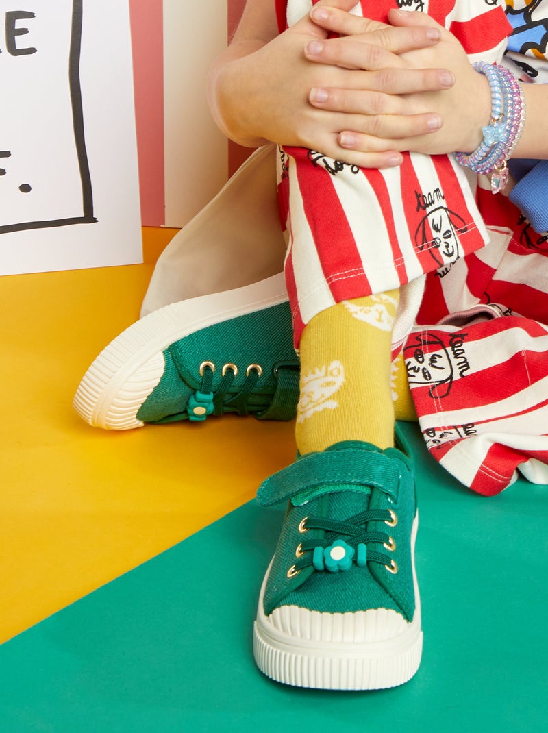 Zapatillas deportivas de tela VERDE - Kiabi